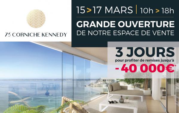 Grande ouverture bureau de vente Corniche Kennedy